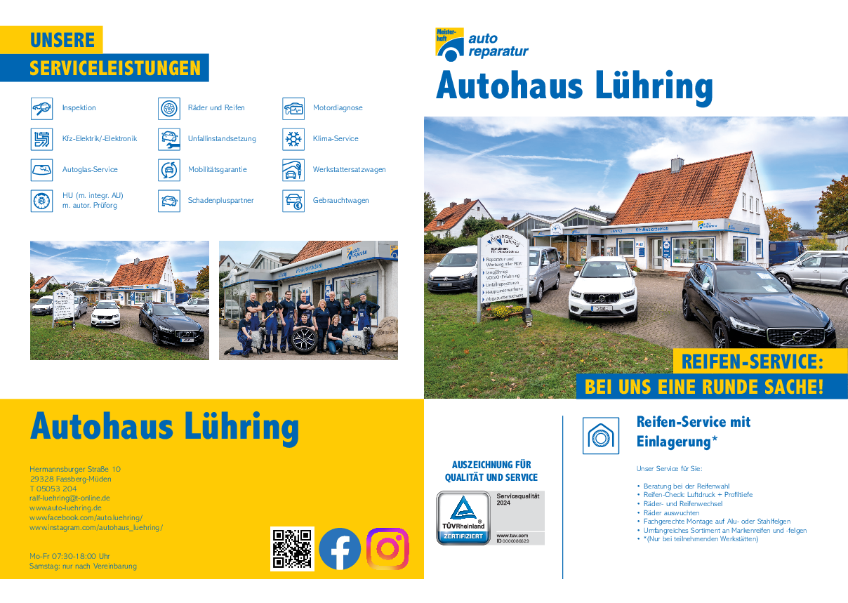 Bild von Werkstattprospekt von Autohaus Lühring