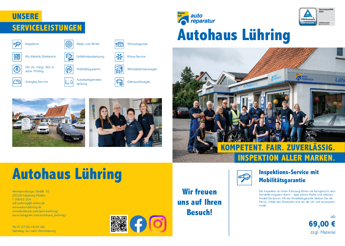 Bild von Werkstattprospekt von Autohaus Lühring